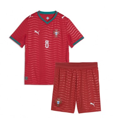 Portugal Bruno Fernandes #8 Hjemmebanetrøje Børn VM 2026 Kortærmet (+ Korte bukser)